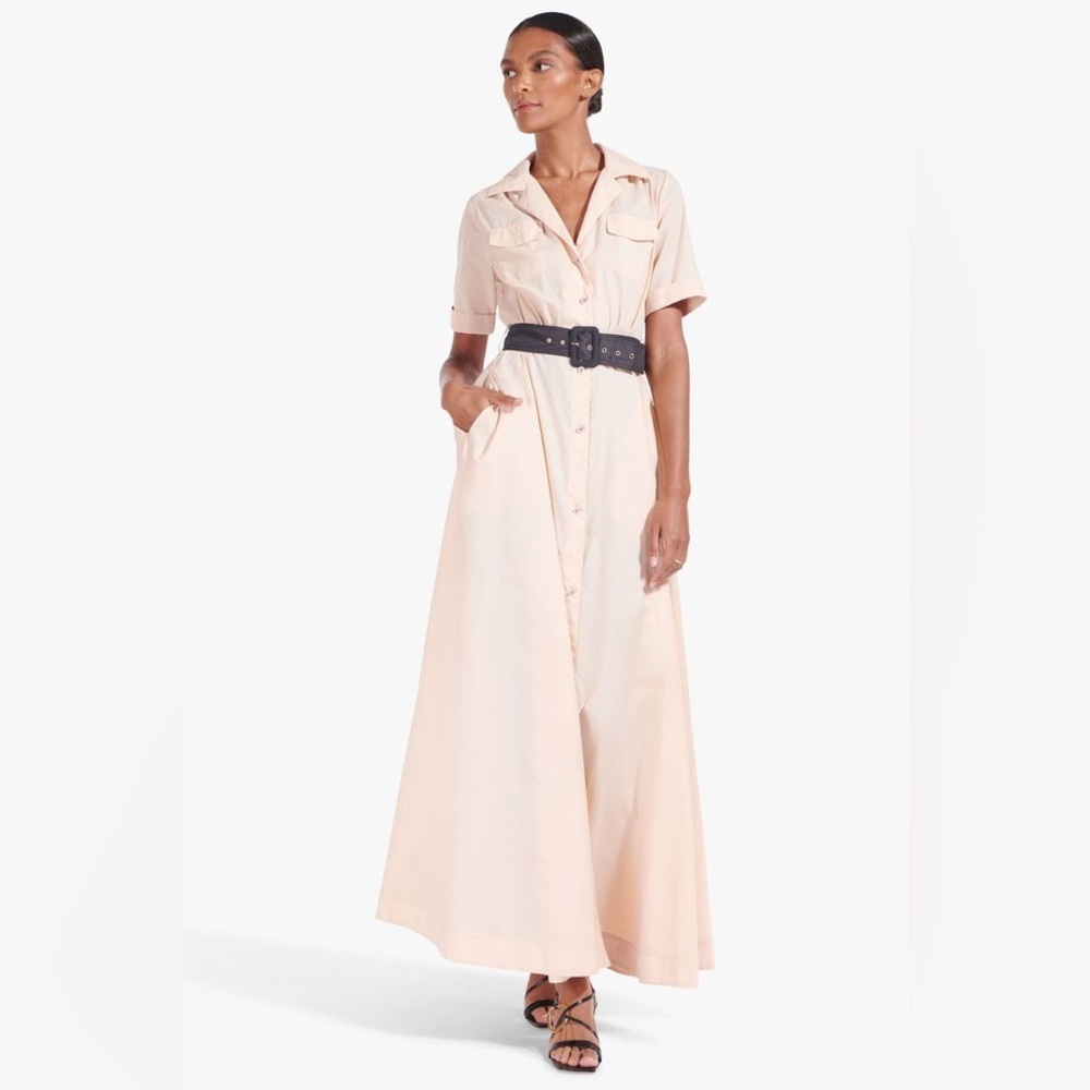 STAUD Millie Maxi Dress in Buff size 6